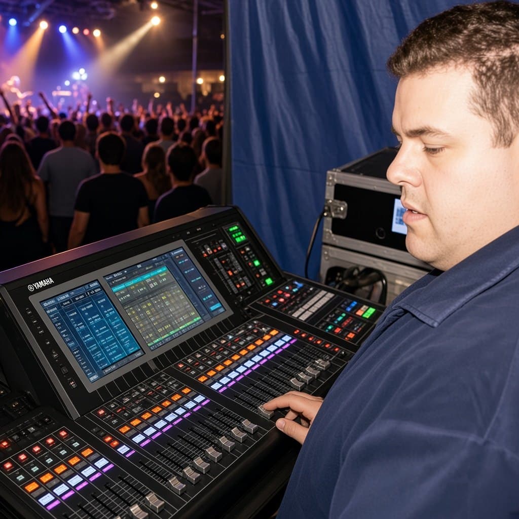 Técnico de sonido profesional en directo
